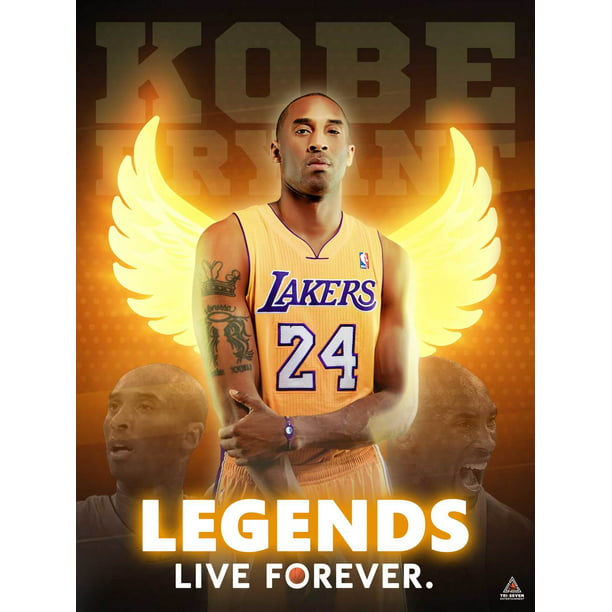 Kobe Bryant Basketball Player Poster Man  Poster Print Wall Art